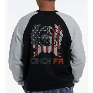 Cinch FR Work Wear Long Sleeve Raglan T Shirt Size 2XL